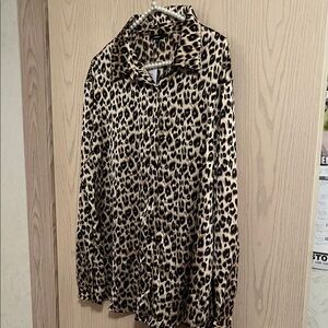 Leopard Print Women's Blouse